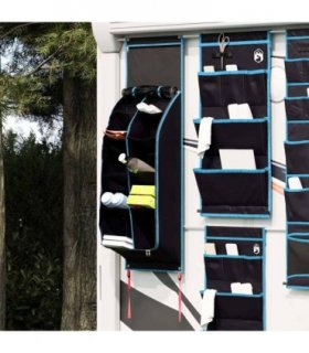 vidaXL Storage Bag with Storage Black and Blue 140 x 43 cm Oxford