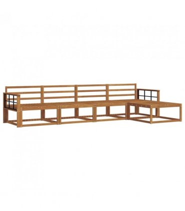 vidaXL Outdoor Sofa Set 5 pcs Natural Solid Acacia Wood