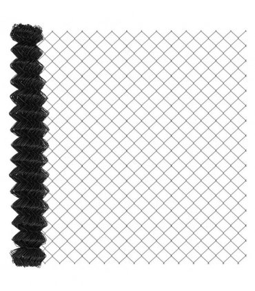 vidaXL Chain Link Fence 10 x 1.6 m Steel Grey