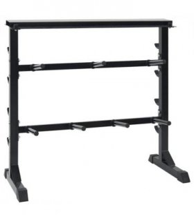 vidaXL Dumbbell Rack Black 99 x 45 x 95.5 cm Powder-Coated Steel