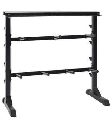 vidaXL Dumbbell Rack Black 99 x 45 x 95.5 cm Powder-Coated Steel