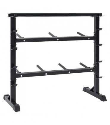 vidaXL Dumbbell Rack Black 99 x 45 x 95.5 cm Powder-Coated Steel