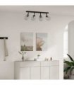 vidaXL Ceiling Spotlight Black 73.5 x 13 x 26 cm Glass and Metal
