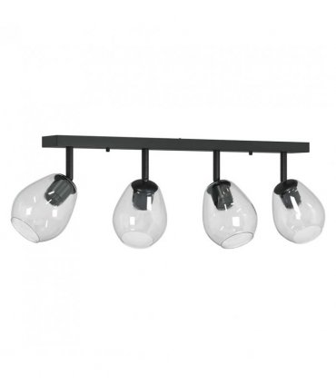 vidaXL Ceiling Spotlight Black 73.5 x 13 x 26 cm Glass and Metal
