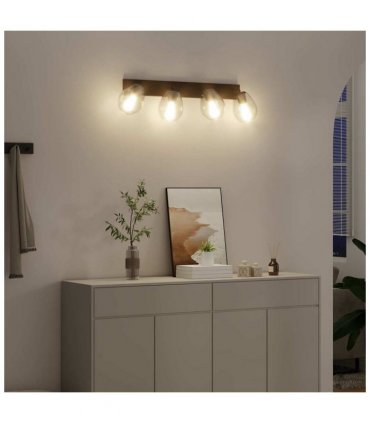 vidaXL Ceiling Spotlight Black 73.5 x 13 x 26 cm Glass and Metal