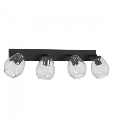 vidaXL Ceiling Spotlight Black 73.5 x 13 x 26 cm Glass and Metal
