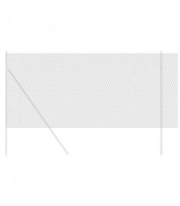 vidaXL Hexagon Fence Grey 1.4 x 10 m PVC