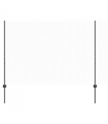 vidaXL Embedded Fence Post 5 pcs Grey 200 cm Powder-Coated Steel