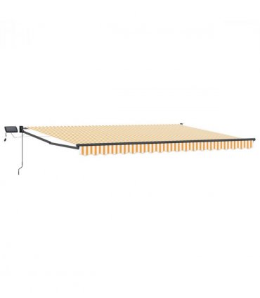 vidaXL Manual Retractable Awning with LEDs 4 x 3 m