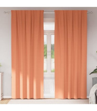 vidaXL Blackout Curtains with Rings 2 pcs Terracotta 245 x 140 cm
