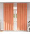 vidaXL Blackout Curtains with Rings 2 pcs Terracotta 245 x 140 cm