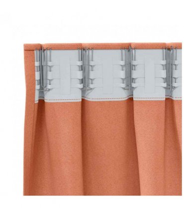 vidaXL Blackout Curtains with Rings 2 pcs Terracotta 245 x 140 cm