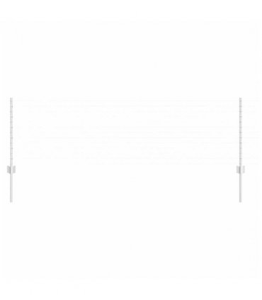 vidaXL Embedded Fence Post 5 pcs Silver 120 cm Powder-Coated Steel