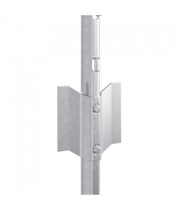 vidaXL Embedded Fence Post 5 pcs Silver 120 cm Powder-Coated Steel