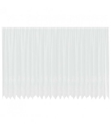 vidaXL Lace Curtain with Curtains Floral White 200 x 600 cm Polyester