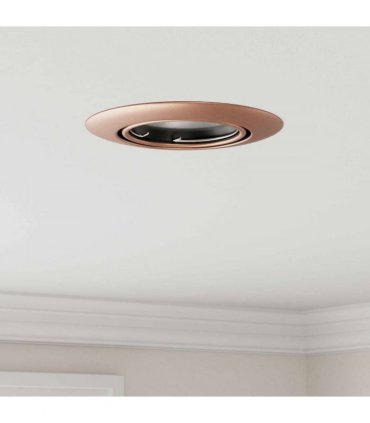 vidaXL Spotlight 6 pcs Copper 9 x 9 x 2.5 cm Metal