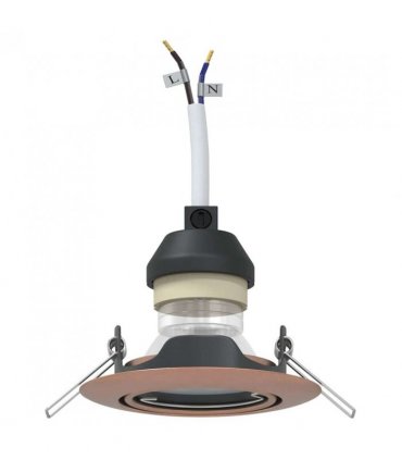 vidaXL Spotlight 6 pcs Copper 9 x 9 x 2.5 cm Metal
