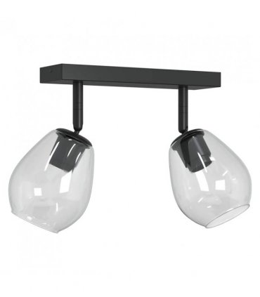 vidaXL Ceiling Spotlight Black 33 x 13 x 26 cm Glass and Metal