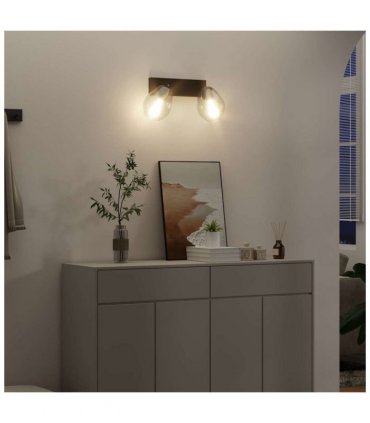 vidaXL Ceiling Spotlight Black 33 x 13 x 26 cm Glass and Metal