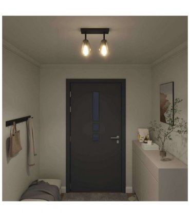 vidaXL Ceiling Spotlight Black 33 x 13 x 26 cm Glass and Metal