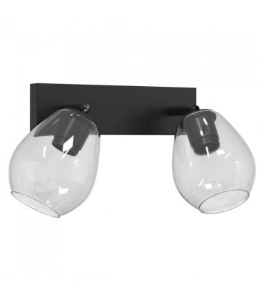 vidaXL Ceiling Spotlight Black 33 x 13 x 26 cm Glass and Metal