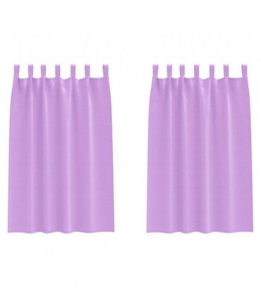 vidaXL Blackout Curtains with Rings 2 pcs Purple 175 x 140 cm