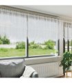 vidaXL Lace Curtain with Curtains Floral White 80 x 750 cm Polyester