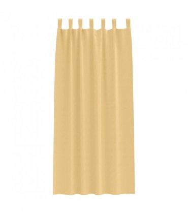 vidaXL Blackout Curtains with Rings 2 pcs Beige 245 x 140 cm Polyester