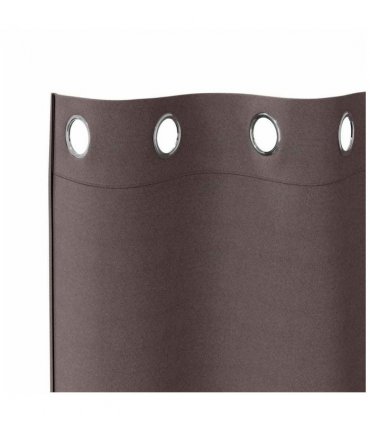 vidaXL Blackout Curtains with Rings 2 pcs Dark Brown 175 x 140 cm
