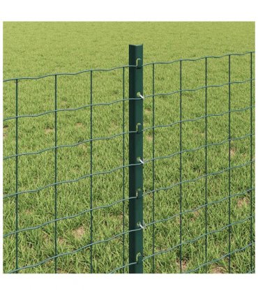 vidaXL Embedded Fence Post 5 pcs Green 100 cm Powder-Coated Steel