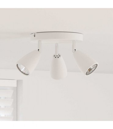 vidaXL Ceiling Spotlight with Spotlights White 19 x 19 x 14.5 cm Metal