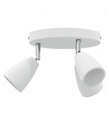 vidaXL Ceiling Spotlight with Spotlights White 19 x 19 x 14.5 cm Metal