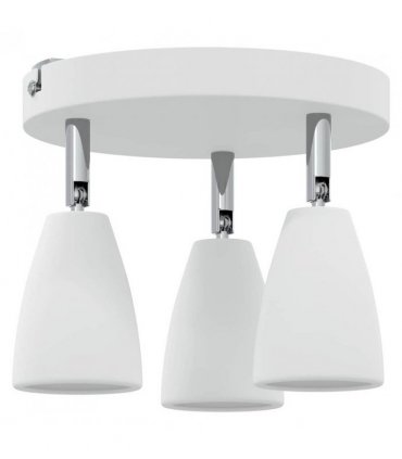 vidaXL Ceiling Spotlight with Spotlights White 19 x 19 x 14.5 cm Metal