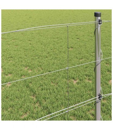 vidaXL Field Fence Silver