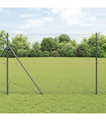 vidaXL Hexagon Fence Grey 1.6 x 50 m PVC