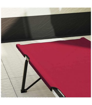 vidaXL Folding Camping Bed Red 206 x 76 x 74 cm Oxford and Steel