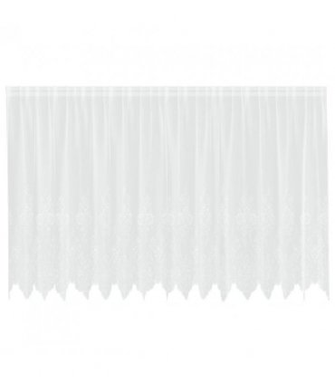 vidaXL Lace Curtain with Curtains Floral White 180 x 400 cm Polyester