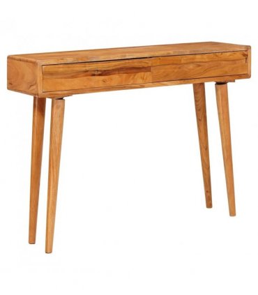 vidaXL Console Table Brown 110 x 30 x 80 cm Solid Acacia Wood