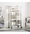 vidaXL Tray Trolley with 32 GN Containers 75x55x162.5 cm Stainless Steel