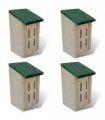 Butterfly House 14 x 15 x 22 cm Set of 4