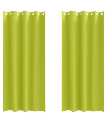vidaXL Blackout Curtains with Rings 2 pcs Green 260 x 140 cm Polyester