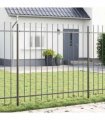 vidaXL Garden Fence Woerden Grey 1.7 x 1.5 m Powder-coated Steel