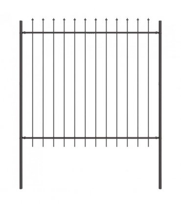 vidaXL Garden Fence Woerden Grey 1.7 x 1.5 m Powder-coated Steel