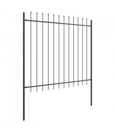 vidaXL Garden Fence Woerden Grey 1.7 x 1.5 m Powder-coated Steel