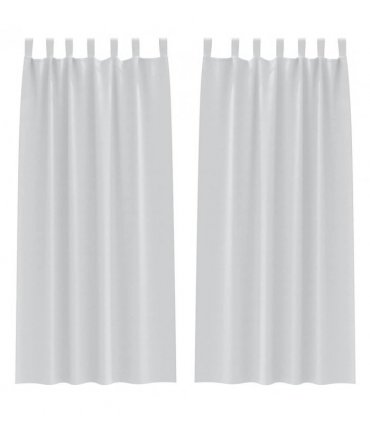 vidaXL Blackout Curtains with Rings 2 pcs Pale Grey 225 x 140 cm