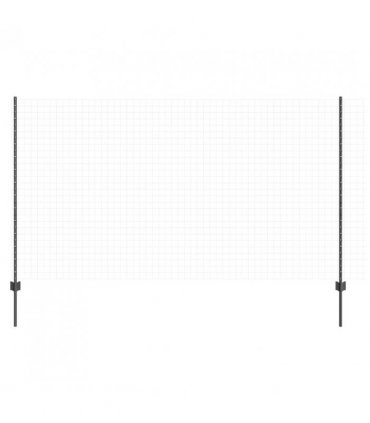 vidaXL Embedded Fence Post 5 pcs Grey 180 cm Powder-Coated Steel