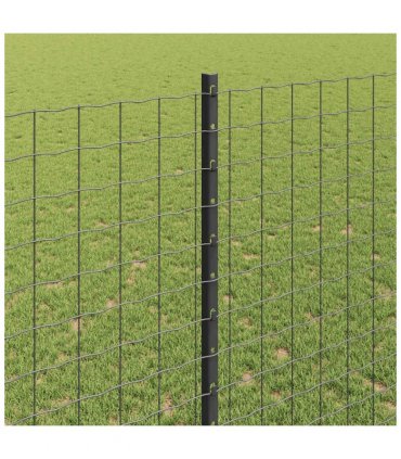 vidaXL Embedded Fence Post 5 pcs Grey 180 cm Powder-Coated Steel