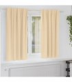 vidaXL Blackout Curtains with Rings 2 pcs Cream 175 x 140 cm Polyester