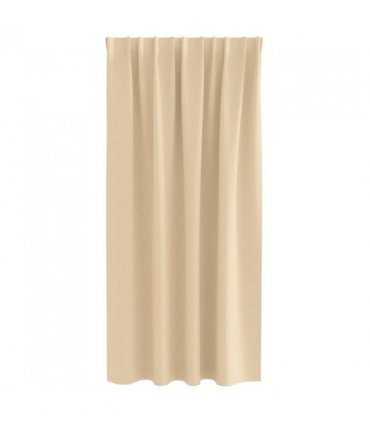 vidaXL Blackout Curtains with Rings 2 pcs Cream 175 x 140 cm Polyester