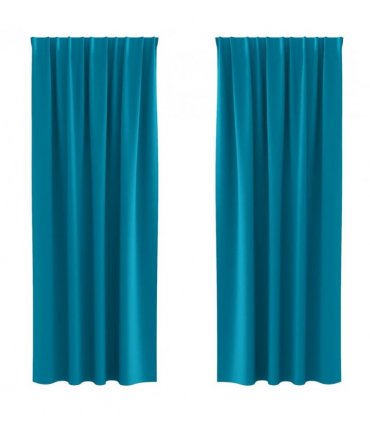 vidaXL Blackout Curtains with Rings 2 pcs Turquoise 260 x 140 cm